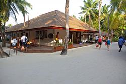 Kuredu  Island - Maldives. Scuba Diving Centre exterior.